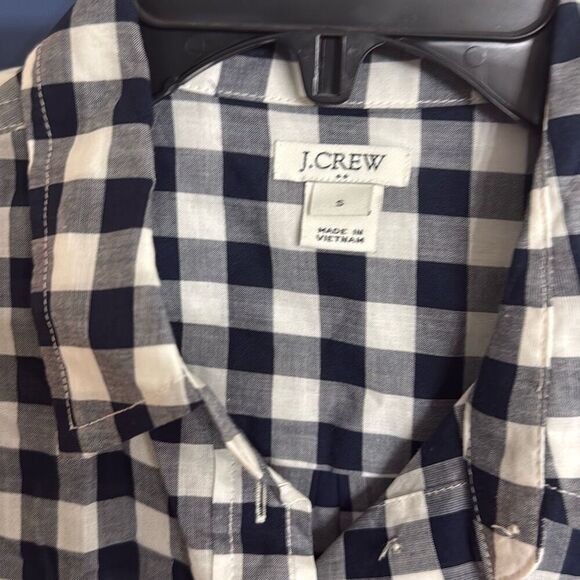 J. Crew Gingham Button Up Signature Fit Shirt Size S - Picture 2 of 5